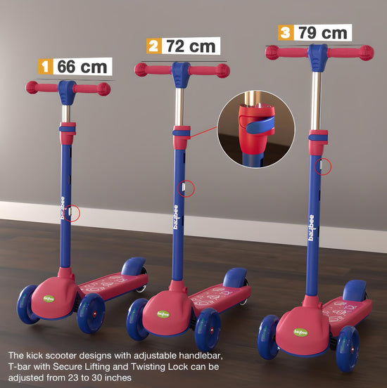 Scooter for kids SMART pink LED wheels from 2 y.o.