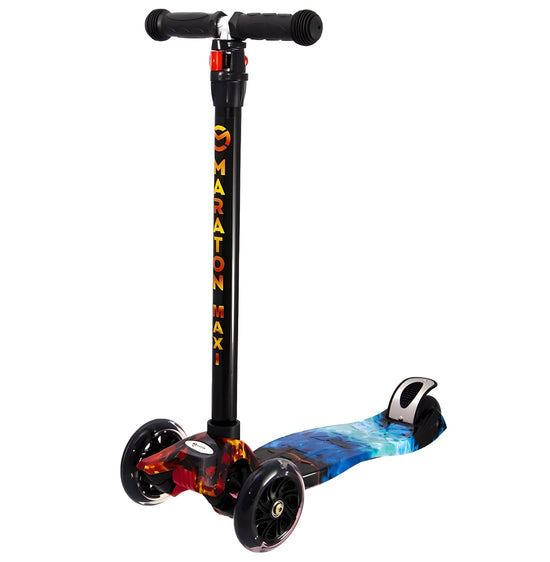Scooter with glowing wheels for kids aged 3 and up Maxi (blue)