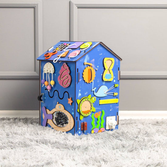 Ocean 45x32x32 busy house for developing motor skills Montessori