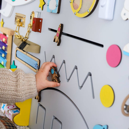 Cosmos 100х50 busy board for developing motor skills Montessori