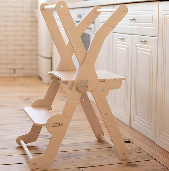 Folding Montessori learning chair tower «Kinder»