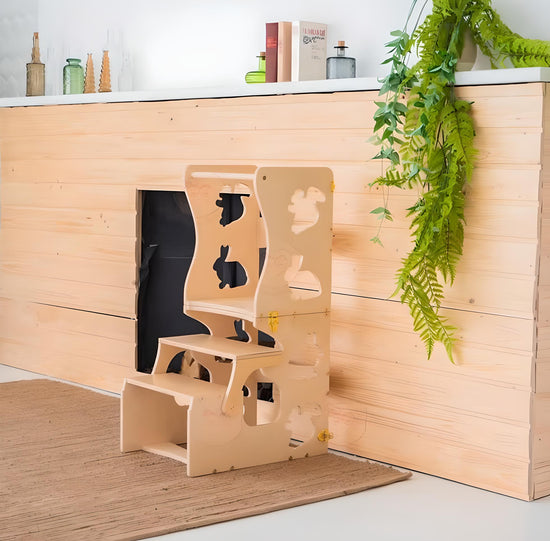 Multifunctional Montessori helper tower "KidZoo"