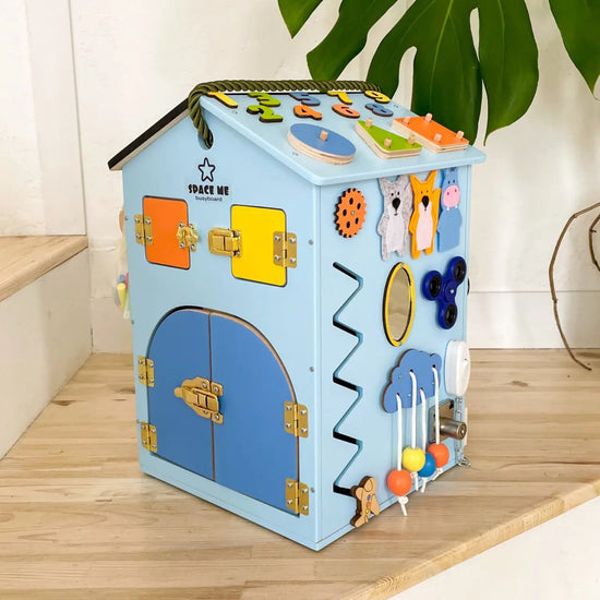 Busyhouse "Sky Blue" toy Montessori 50x40x40 cm