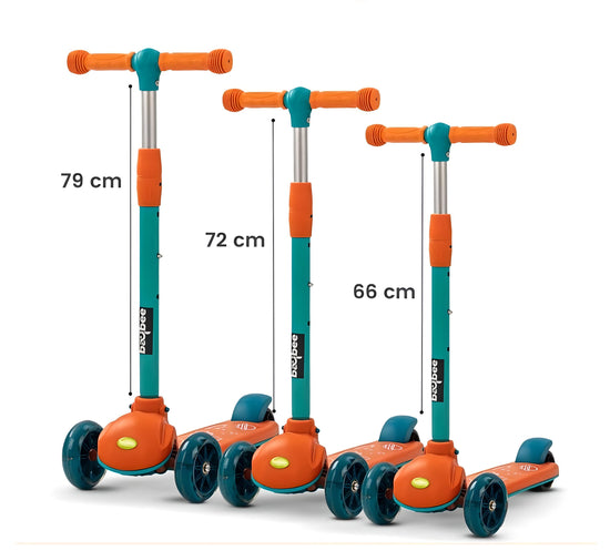 Scooter for kids SMART orange  LED wheels from 2 y.o.