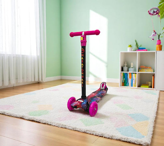 Scooter Maxi Fire LED wheels for kids from 2.o. (pink)