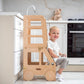 Multifunctional Montessori helper tower and table "BabyTrack"