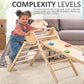 Triangle Pikler Montessori play gym for toddlers "Climber-3 in 1"