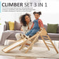 Triangle Pikler Montessori play gym for toddlers "Climber-3 in 1"