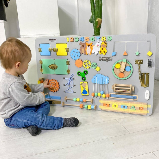 Busy board for developing motor skills Montessori  "Candy" 80х50cm