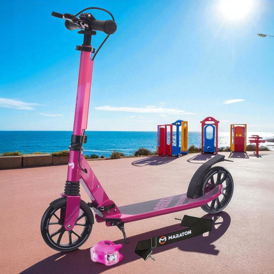 Scooter for kids and teenagers premium Delta black from 7y.o. pink