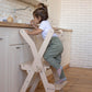 Multifunctional foldable Montessori helper tower and chair "Kinder"