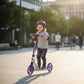Kick scooter "Rider" with hand brake and glowing wheels for kids aged 4 and up