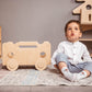 Box on wheels for storing children&