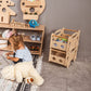 Box on wheels for storing children&