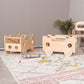 Box on wheels for storing children&