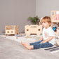 Box on wheels for storing children&