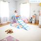 Triangle Pikler climbing wooden frame set for kids "Rainbow-80"