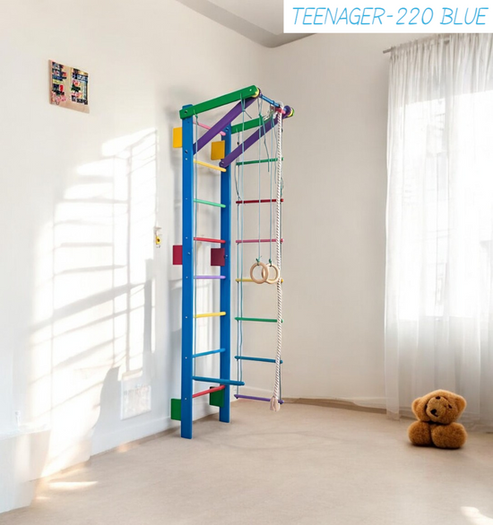 Swedish wall bars & sports complex "Teenager blue -220" blue