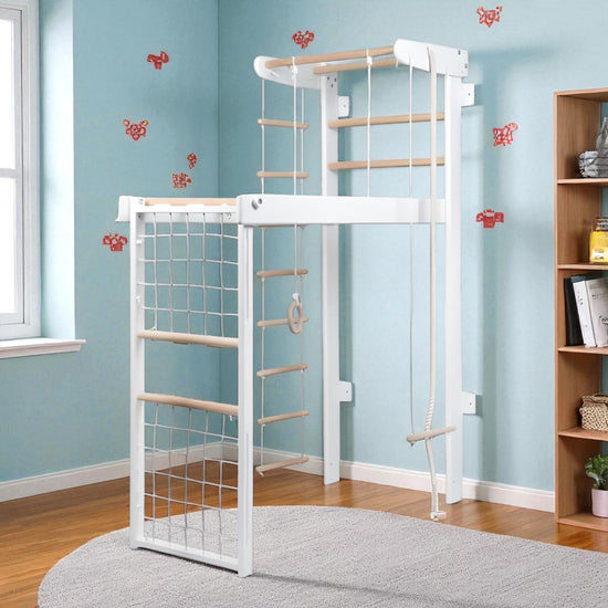 Уличный детский игровой комплекс стенка -трансформер "Нептун-240" белый